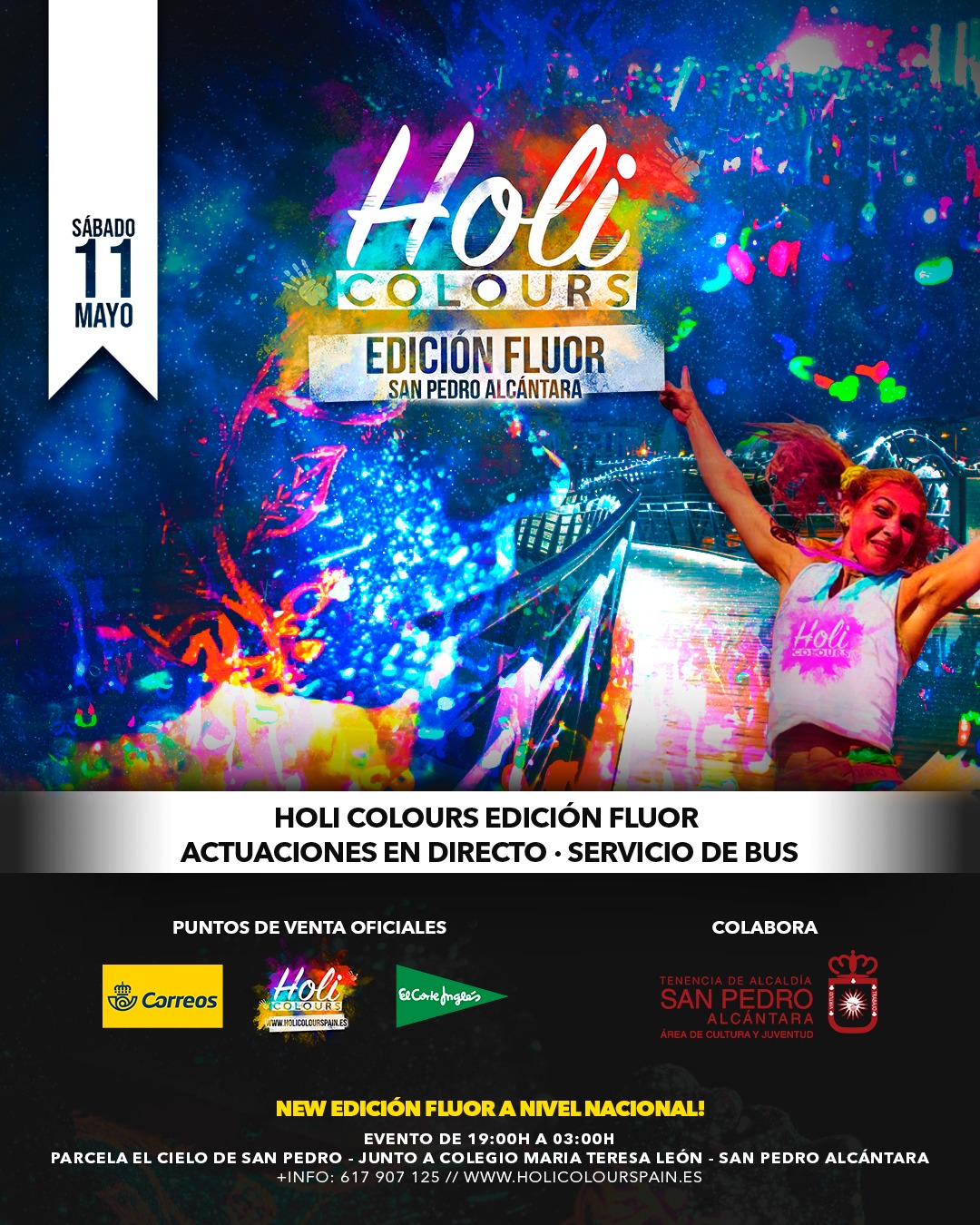 San Pedro Alcántara celebra la III edición de Holi Colours el 11 de mayo con precio único y descuento para empadronados